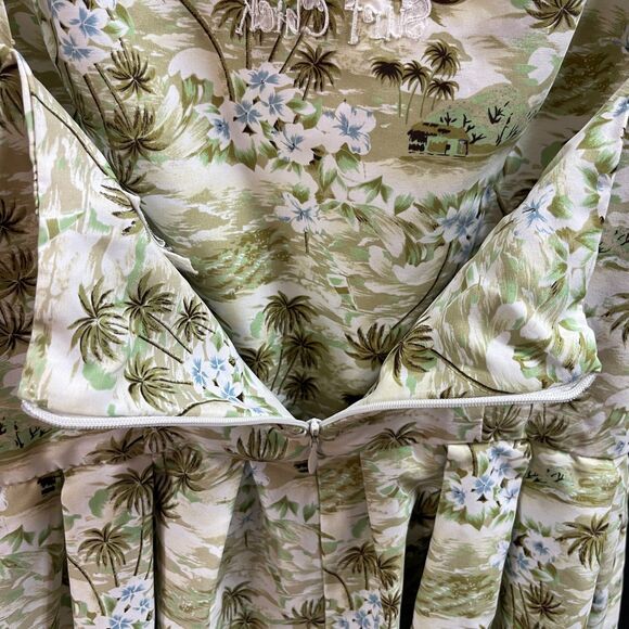 Surf Chick Womens Summer Dress Size Medium Hawaiian Palm Print - Picture 5 of 8